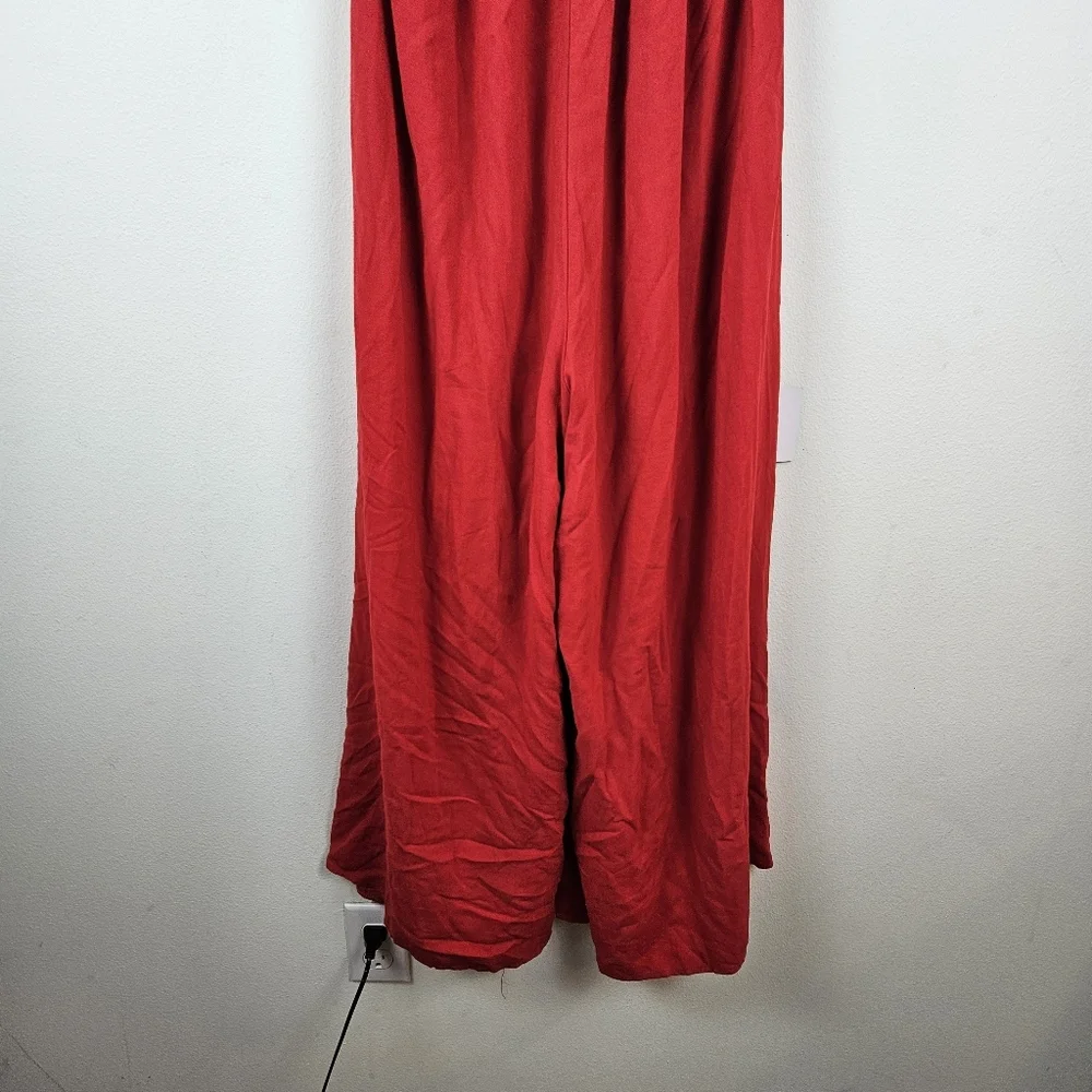 LULU's Red Wide Leg Lined Adjustable Straps Size M NWT Festival Summer